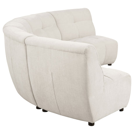 Charlotte Ivory 5-piece Modular Sectional Sofa - Ornate Home