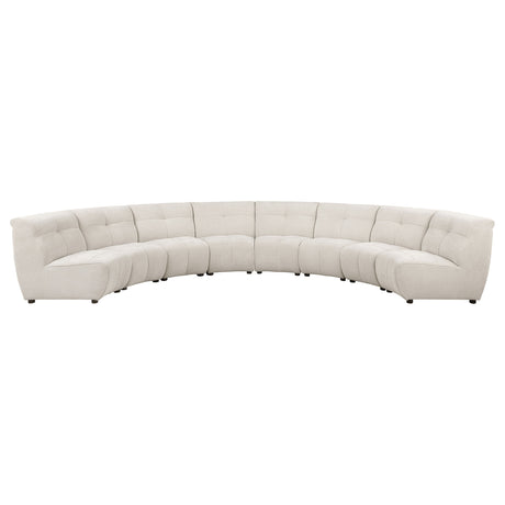 Charlotte Ivory 8-piece Modular Sectional Sofa - Ornate Home