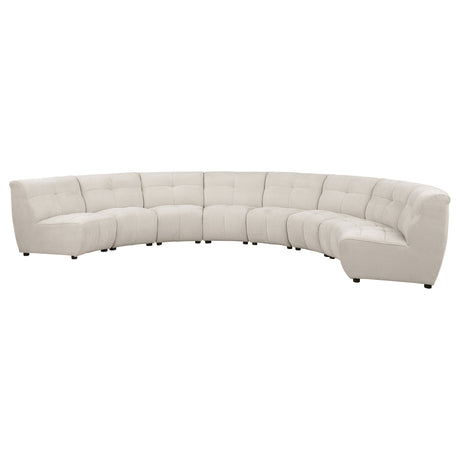Charlotte Ivory 8-piece Modular Sectional Sofa - Ornate Home