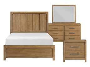 Charlotte Light Brown 4-Piece Queen Bedroom Set - Ornate Home