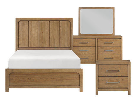 Charlotte Light Brown 4-Piece Queen Bedroom Set - Ornate Home