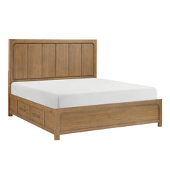Charlotte Light Brown Eastern King Platform Bed - Ornate Home