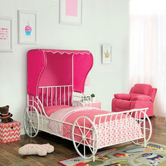 Charm White/Pink Full Bed - Ornate Home