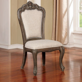 Charmaine Antique Brushed Gray Side Chair (Set of 2) - Ornate Home