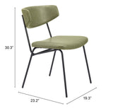 Charon Green Dining Chair (Set of 2)