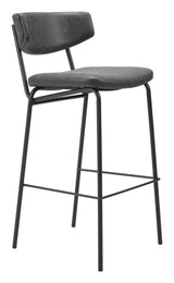 Charon Vintage Black Barstool (Set of 2) - Ornate Home