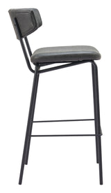 Charon Vintage Black Barstool (Set of 2) - Ornate Home