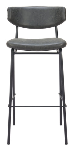 Charon Vintage Black Barstool (Set of 2) - Ornate Home
