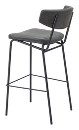 Charon Vintage Black Barstool (Set of 2) - Ornate Home