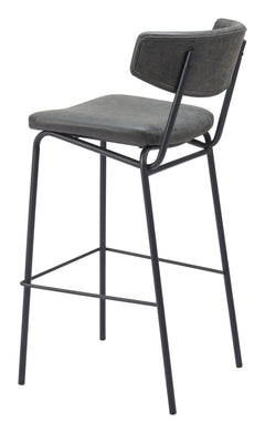 Charon Vintage Black Barstool (Set of 2) - Ornate Home