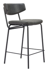 Charon Vintage Black Counter Stool (Set of 2) - Ornate Home