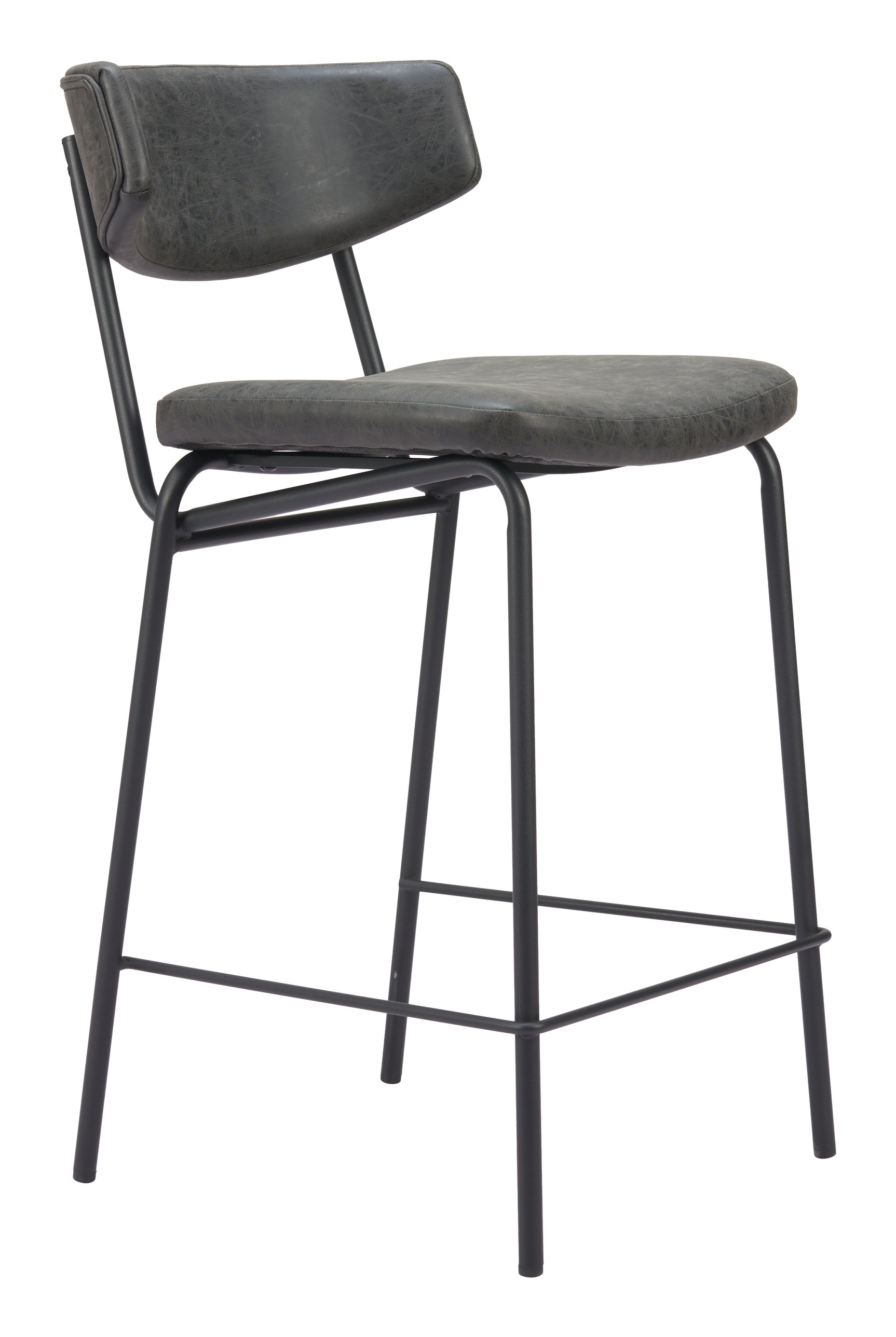 Charon Vintage Black Counter Stool (Set of 2) - Ornate Home