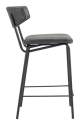 Charon Vintage Black Counter Stool (Set of 2) - Ornate Home