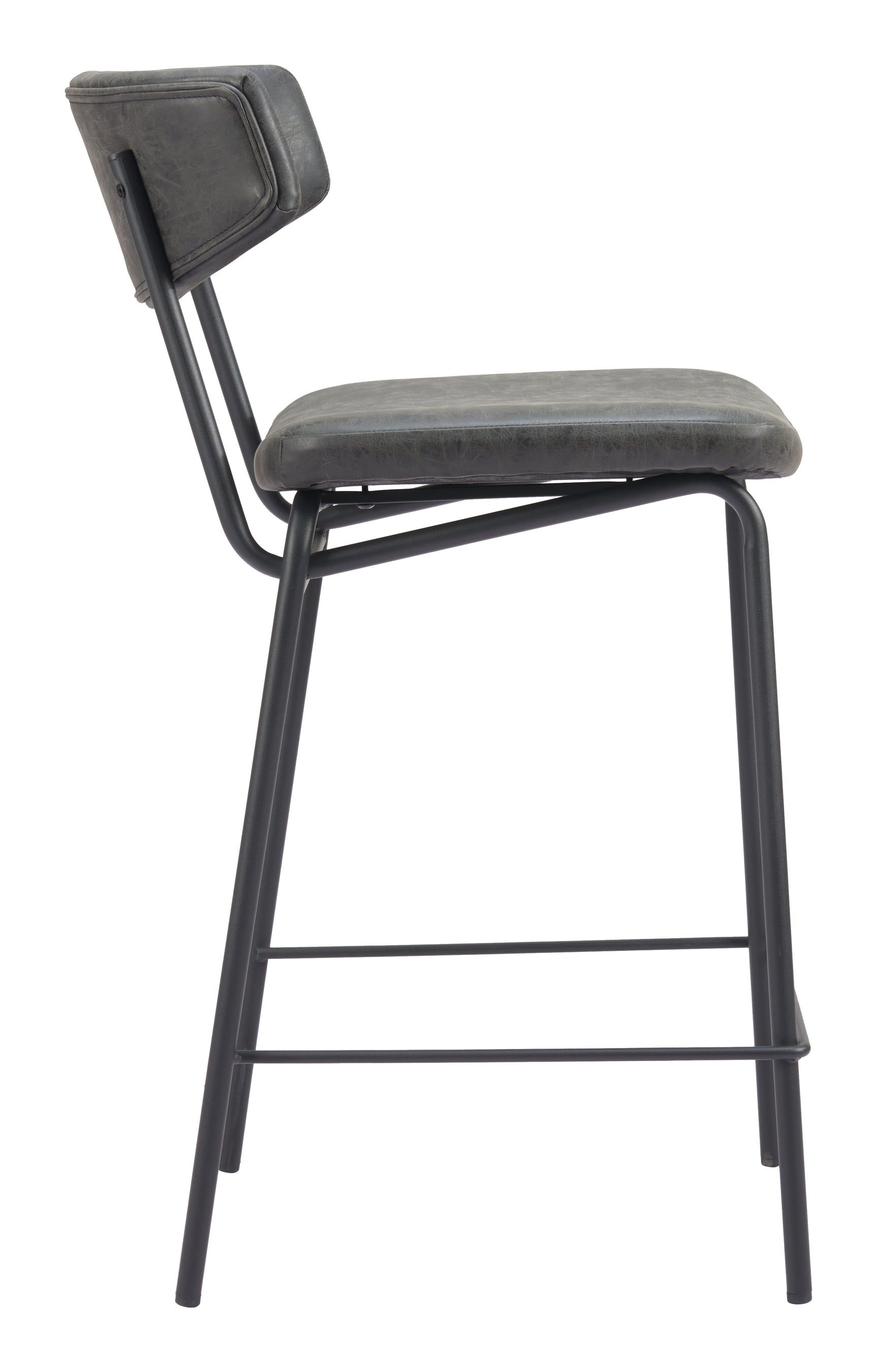 Charon Vintage Black Counter Stool (Set of 2) - Ornate Home