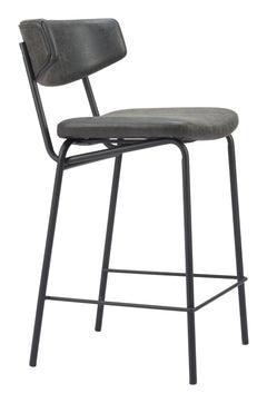 Charon Vintage Black Counter Stool (Set of 2) - Ornate Home