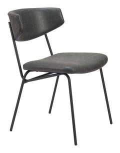 Charon Vintage Black Dining Chair (Set of 2) - Ornate Home