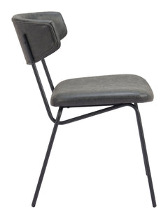 Charon Vintage Black Dining Chair (Set of 2) - Ornate Home