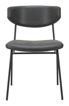 Charon Vintage Black Dining Chair (Set of 2) - Ornate Home