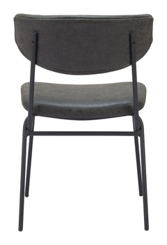 Charon Vintage Black Dining Chair (Set of 2) - Ornate Home