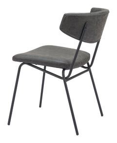 Charon Vintage Black Dining Chair (Set of 2) - Ornate Home