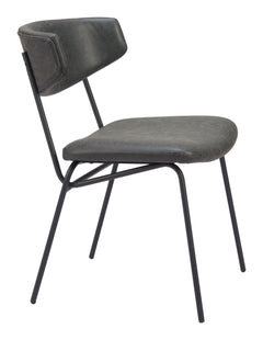 Charon Vintage Black Dining Chair (Set of 2) - Ornate Home