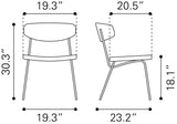 Charon Vintage Black Dining Chair (Set of 2) - Ornate Home