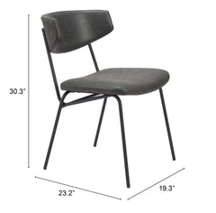 Charon Vintage Black Dining Chair (Set of 2) - Ornate Home