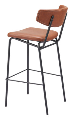 Charon Vintage Brown Barstool (Set of 2) - Ornate Home