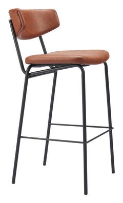 Charon Vintage Brown Barstool (Set of 2) - Ornate Home