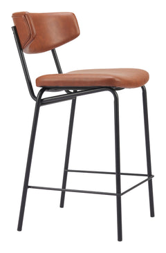 Charon Vintage Brown Counter Stool (Set of 2) - Ornate Home