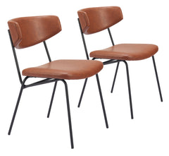 Charon Vintage Brown Dining Chair (Set of 2) - Ornate Home