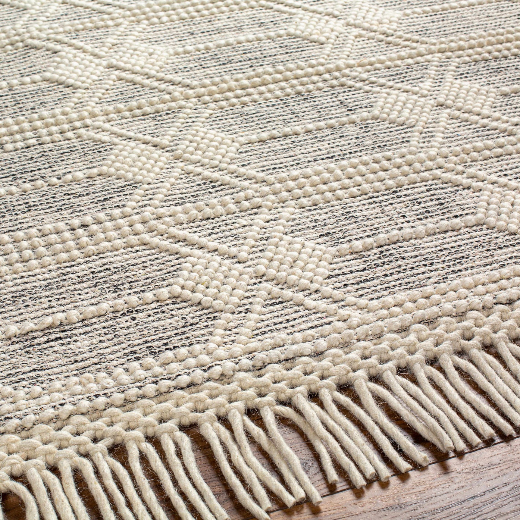 Chars Wool Rug with Tassels - Clearance - Ornate Home