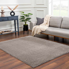 Charven Charcoal Subtle Wavy Abstract Modern Minimalist Polyester Machine Woven Area Rug - Clearance - Ornate Home