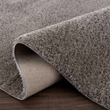 Charven Charcoal Subtle Wavy Abstract Modern Minimalist Polyester Machine Woven Area Rug - Clearance - Ornate Home
