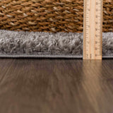 Charven Charcoal Subtle Wavy Abstract Modern Minimalist Polyester Machine Woven Area Rug - Clearance - Ornate Home