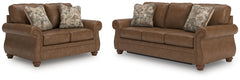 Chasemore Earth Queen Sofa Sleeper and Loveseat - Ornate Home