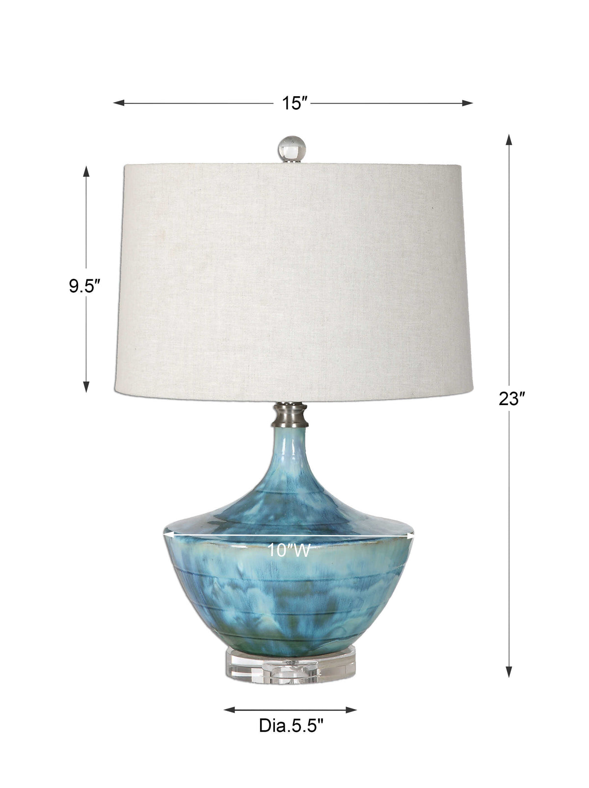 Chasida Blue Ceramic Lamp - Ornate Home