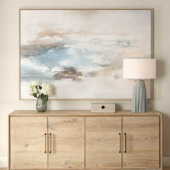 Chasing Blue Multicolor Coastal Canvas Art - Ornate Home