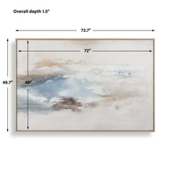 Chasing Blue Multicolor Coastal Canvas Art - Ornate Home