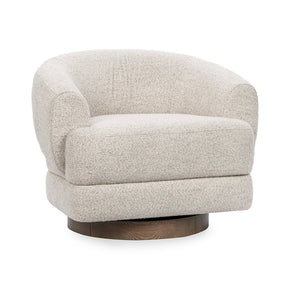 Chassia Dusty Beige Swivel Chair - Ornate Home