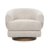 Chassia Dusty Beige Swivel Chair - Ornate Home
