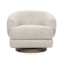 Chassia Dusty Beige Swivel Chair - Ornate Home