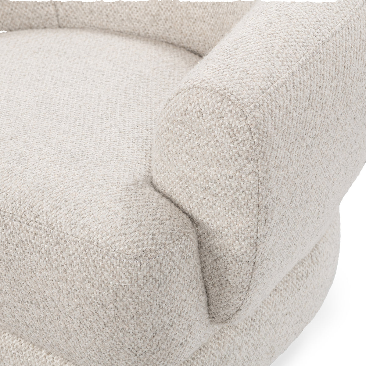 Chassia Dusty Beige Swivel Chair - Ornate Home