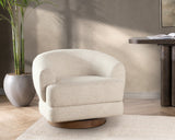 Chassia Dusty Beige Swivel Chair - Ornate Home