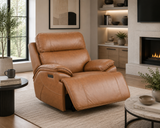 Heber Saddle Fabric Dual Power Reclining Chair