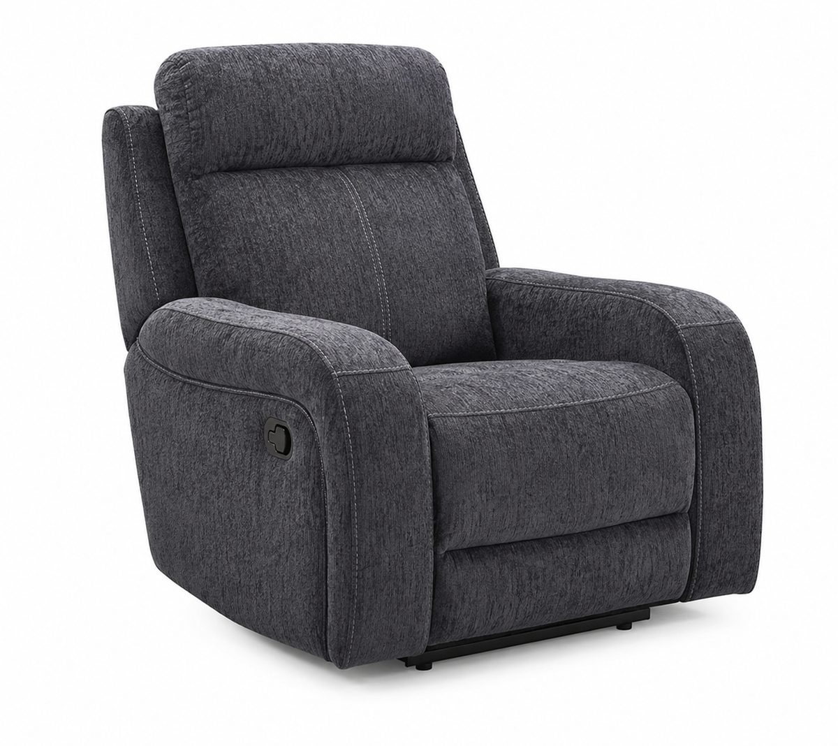 Moab Charcoal Fabric Recliner