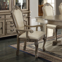 Chateau De Ville Antique White Arm Chair (Set Of 2) - Ornate Home