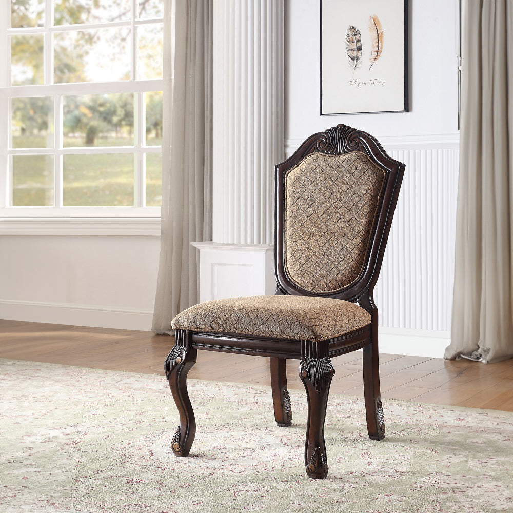 Chateau De Ville Beige/Espresso Side Chair (Set of 2) - Ornate Home