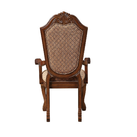 Chateau De Ville Fabric & Cherry Arm Chair - Ornate Home