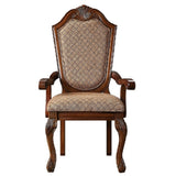 Chateau De Ville Fabric & Cherry Arm Chair - Ornate Home